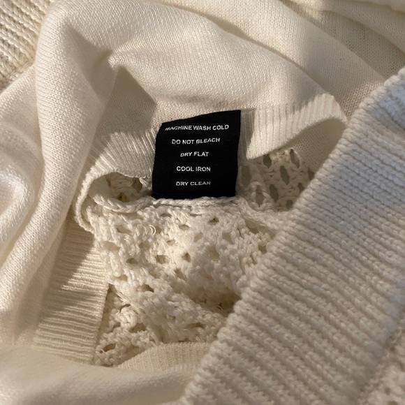 Monrow Cotton and modal-blend open-knit White to Off-White shorts. Size Small - Picture 8 of 8